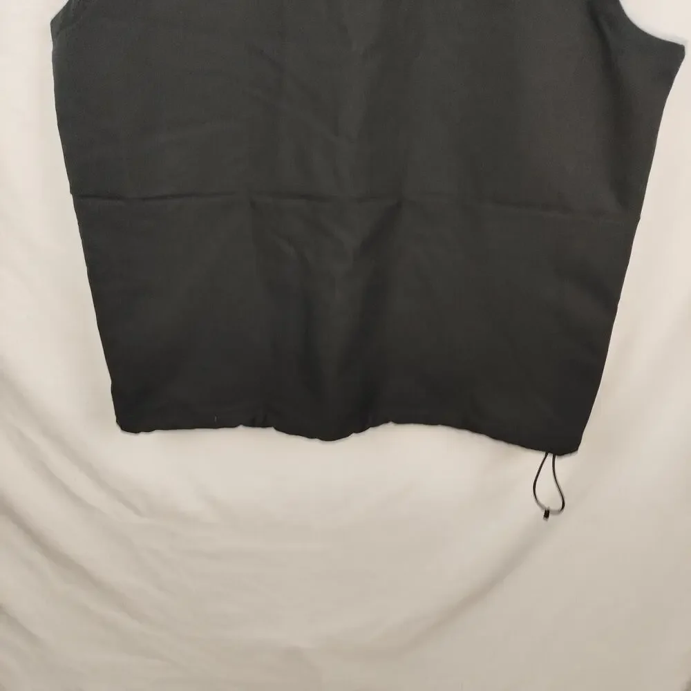 The North Face Vest Mens Large Black Softshell Windbreaker Full Zip Pockets